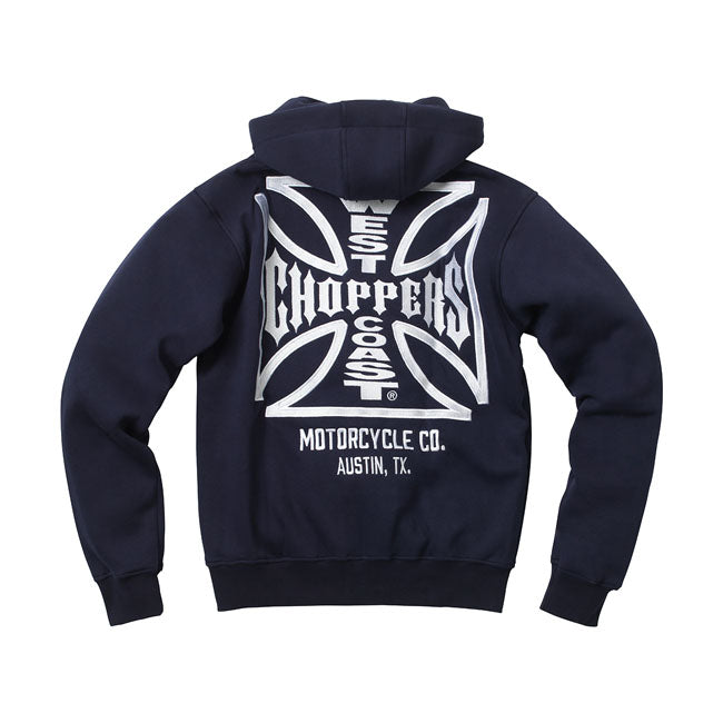 WCC OG ATX zip hoodie navy blue Hoodies West Coast Choppers