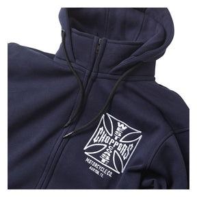 WCC OG ATX zip hoodie navy blue Hoodies West Coast Choppers