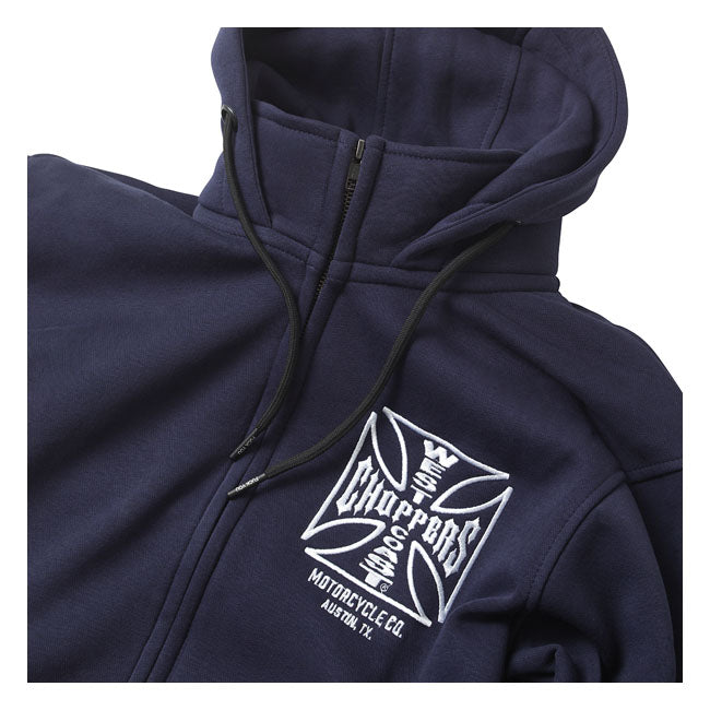 WCC OG ATX zip hoodie navy blue Hoodies West Coast Choppers