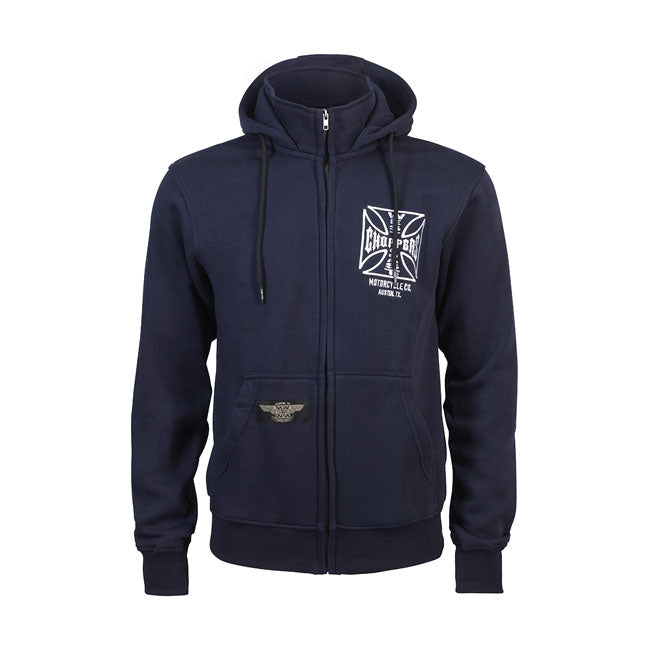 WCC OG ATX zip hoodie navy blue Hoodies West Coast Choppers