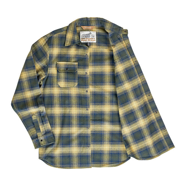 Biltwell Hi Test Flannel shirt moss Shirts Biltwell
