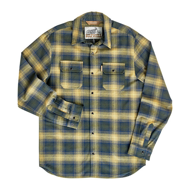 Biltwell Hi Test Flannel shirt moss Shirts Biltwell