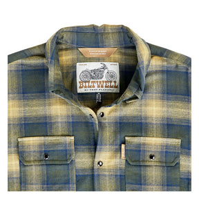 Biltwell Hi Test Flannel shirt moss Shirts Biltwell