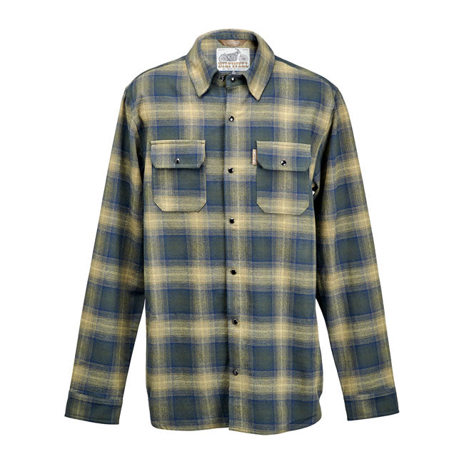 Biltwell Hi Test Flannel shirt moss Shirts Biltwell