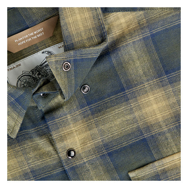 Biltwell Hi Test Flannel shirt moss Shirts Biltwell