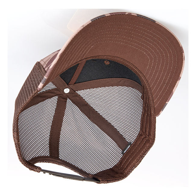Biltwell Bark snap back cap brown camo Caps Biltwell