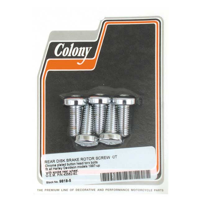 Colony Rr.Rotor Torx 97 09 B.T. Brake Rotor Bolt Kits Colony