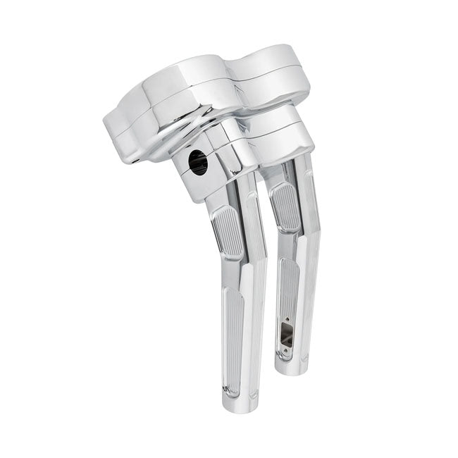10” Method Kickback Risers, Chrome - 15-24 Touring Risers Arlen Ness