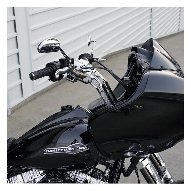 10” Method Kickback Risers, Chrome - 15-24 Touring Risers Arlen Ness
