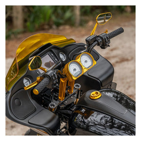 Arlen Ness Method® Bagger Kickback Risers, Gold - 15+ Touring Risers Arlen Ness