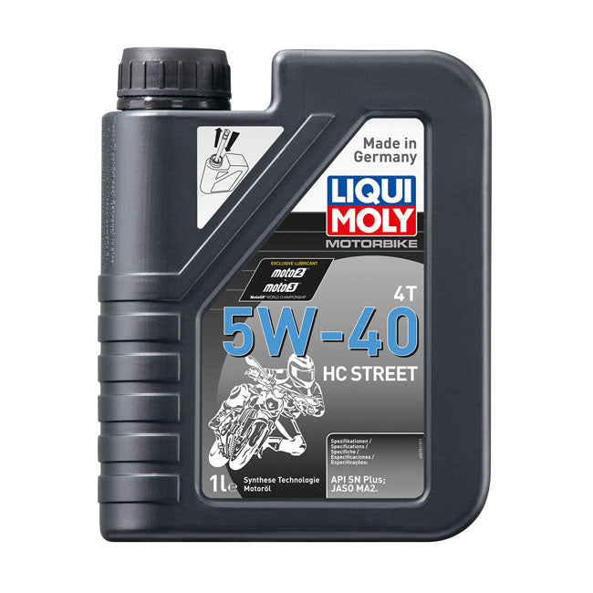 Liqui Moly, 4T 5W-40 HC Street motor oil. Synthetic. 1 liter OILS Liqui Moly
