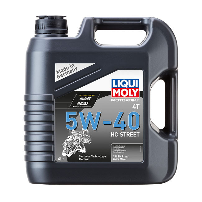 *24H EXTRA TRANSIT TIME* Liqui Moly, 4T 5W-40 HC Street motor oil. Synthetic. 4 liter OILS Liqui Moly