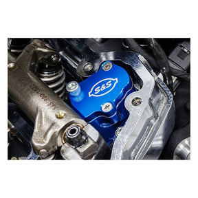S&S Cycle Breather Head Kit Billet Anodized Blue M8 2017 2024 Breathers Varia S&S Cycle