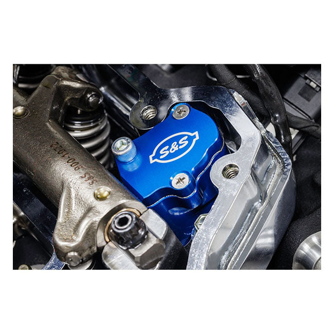S&S Cycle Breather Head Kit Billet Anodized Blue M8 2017 2024 Breathers Varia S&S Cycle