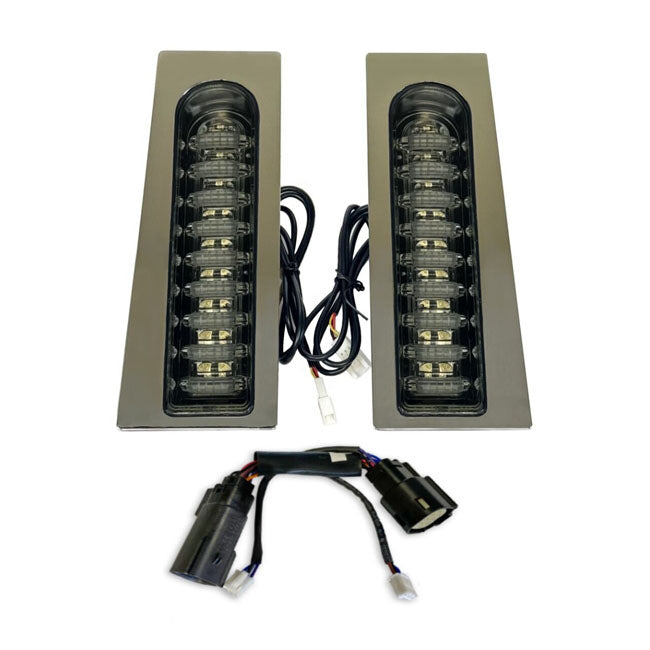 Custom Dynamics ProBEAM® Dual Color Run & Turn Fillerz®, Chrome - 14-23 Touring Indicator Lights Led Custom Dynamics