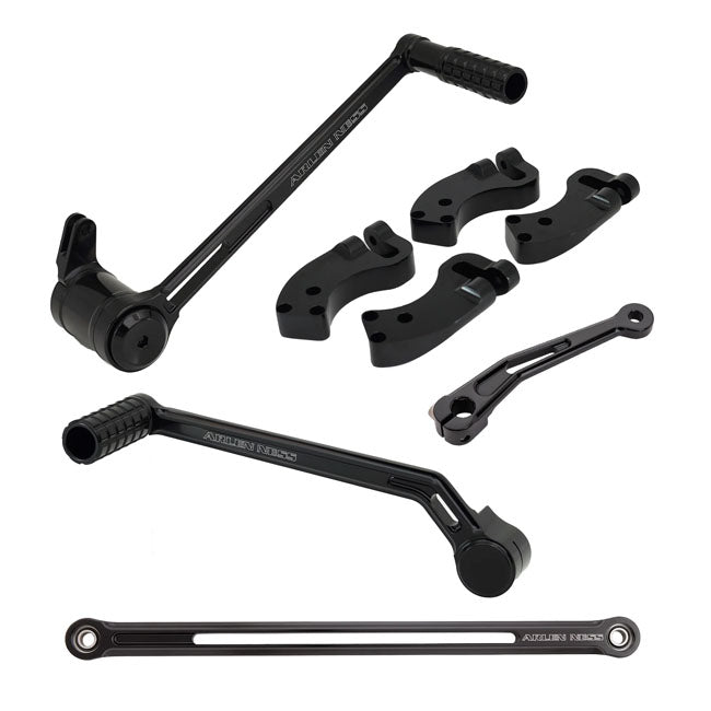 Arlen Ness '+3" Extended Foot Control Kit, Black - Touring Floorboards Extenders Arlen Ness