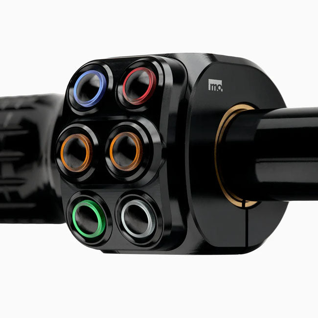 Motogadget, mo.switch Pro Push 6 Button. Black Push Buttons Motogadget