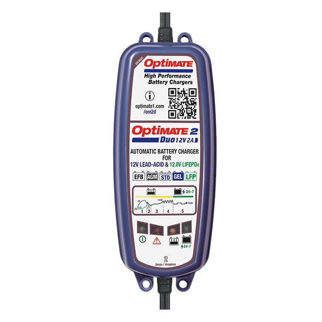 Tecmate, Optimate, 2 Duo 12 V Battery Charger. Bronze Battery Chargers Optimate