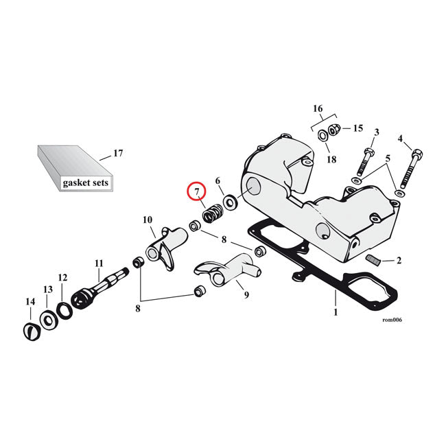Spring, Rocker Arm Rocker Arm Parts Mcs