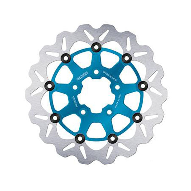 Galfer brake rotor. Wave. Floating. Blue. 330x5mm Brake Rotors Galfer