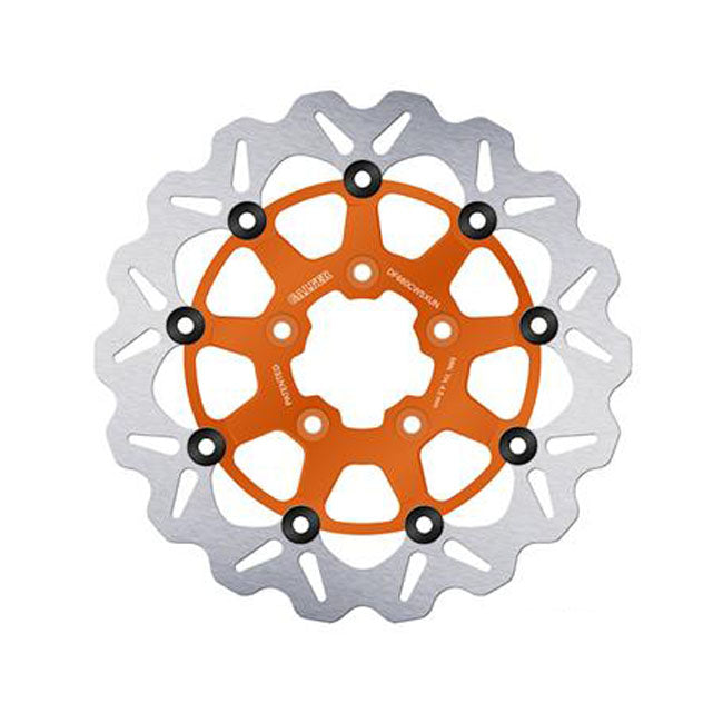 Galfer brake rotor. Wave. Floating. Orange. 330x5mm Brake Rotors Galfer