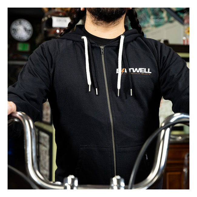 Biltwell Bolts zip hoodie black Hoodies Biltwell