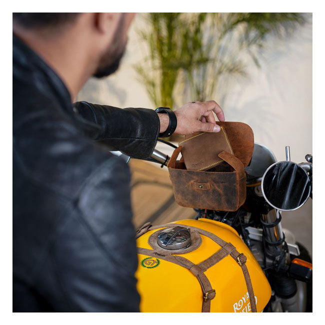 Trip Machine Sidekick Moto Pouch Mocha Touring Luggage Tripmachine