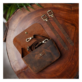 Trip Machine Sidekick Moto Pouch Mocha Touring Luggage Tripmachine