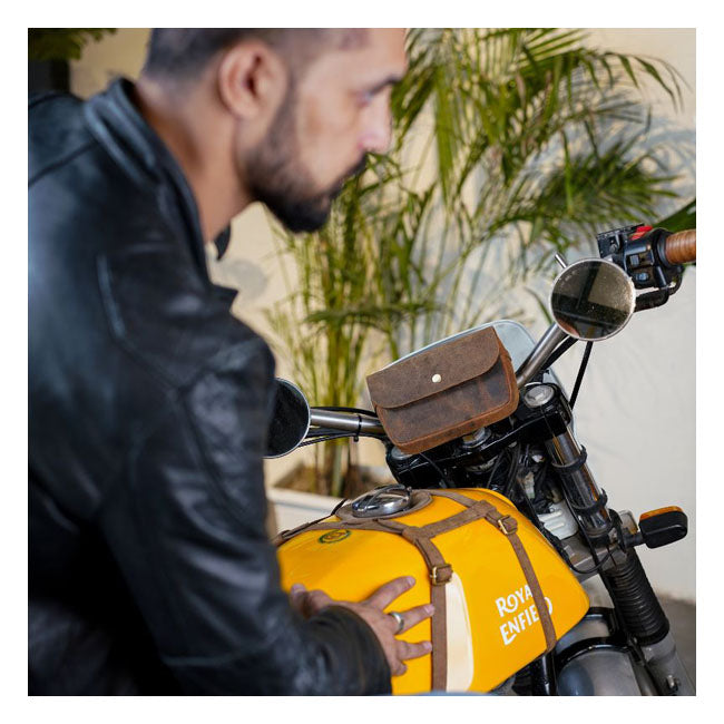 Trip Machine Sidekick Moto Pouch Mocha Touring Luggage Tripmachine
