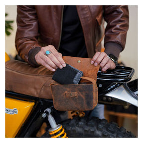 Trip Machine Sidekick Moto Pouch Mocha Touring Luggage Tripmachine
