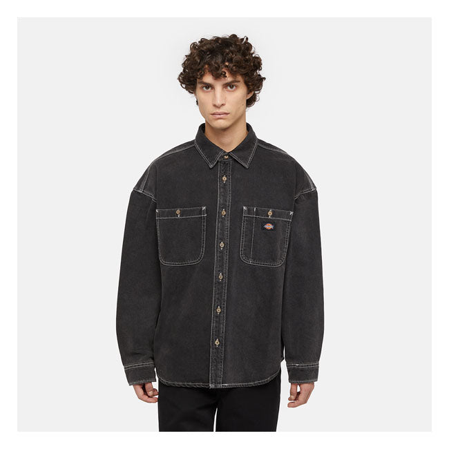 Dickies Houston Shirt, Black Wash Shirt Dickies