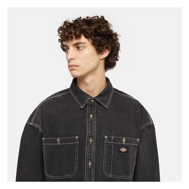 Dickies Houston Shirt, Black Wash Shirt Dickies