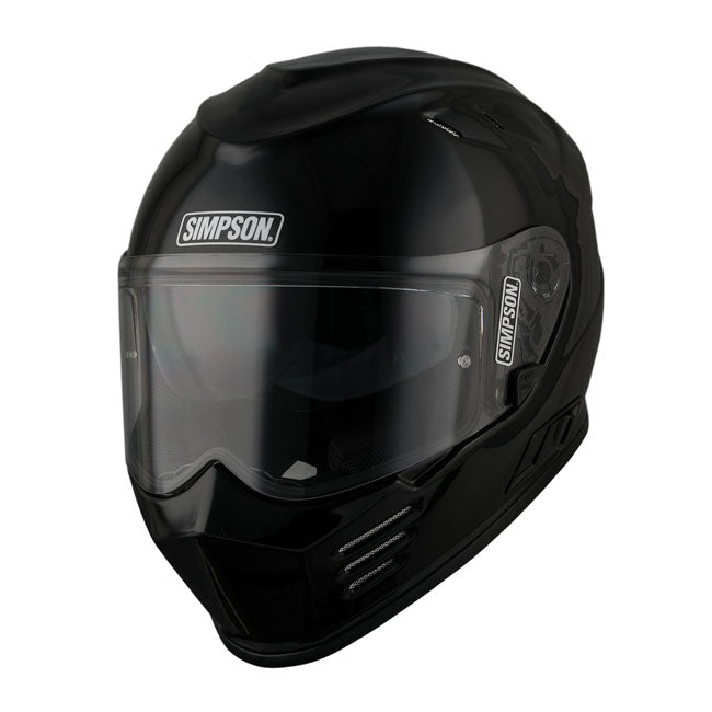 Simpson Helmets Venom (Ghost Bandit) Helmet, Black Metal Helmets Simpson Helmets