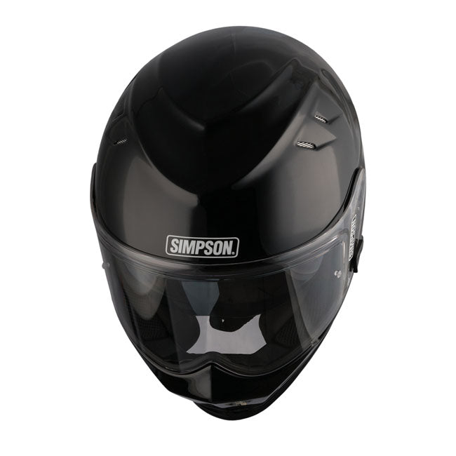 Simpson Helmets Venom (Ghost Bandit) Helmet, Black Metal Helmets Simpson Helmets