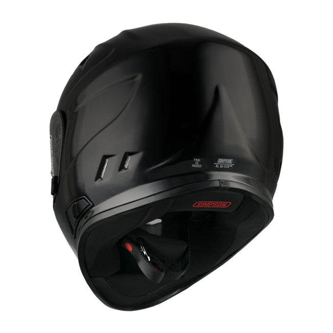 Simpson Helmets Venom (Ghost Bandit) Helmet, Black Metal Helmets Simpson Helmets