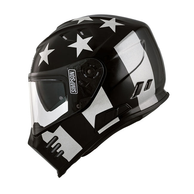 Simpson Helmets Venom (Ghost Bandit) Helmet, Stingrae Full Face Helmet Simpson Helmets