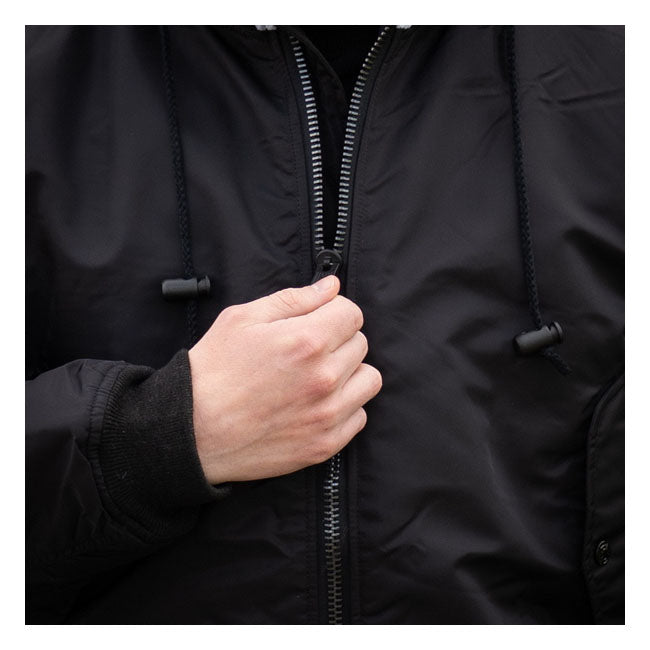 MA-1 Bomber hooded flight jacket black Jackets Male Army Surplus