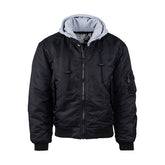 MA-1 Bomber hooded flight jacket black Jackets Male Army Surplus