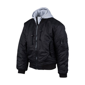MA-1 Bomber hooded flight jacket black Jackets Male Army Surplus