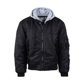 MA-1 Bomber hooded flight jacket black Jackets Male Army Surplus