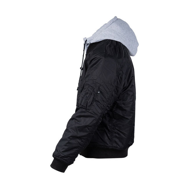 MA-1 Bomber hooded flight jacket black Jackets Male Army Surplus