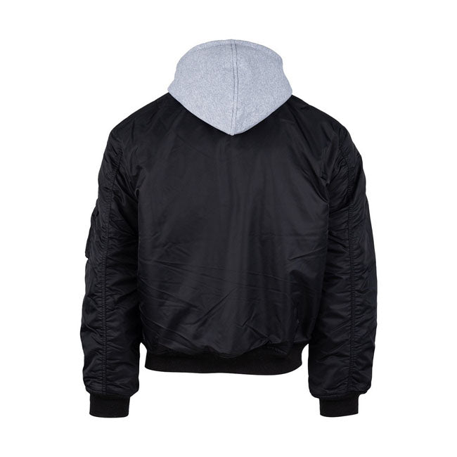 MA-1 Bomber hooded flight jacket black Jackets Male Army Surplus