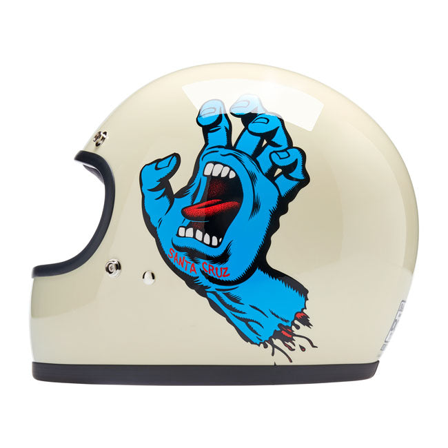 Biltwell Gringo Santa Cruz handmade helmet vintage white HELMETS Biltwell