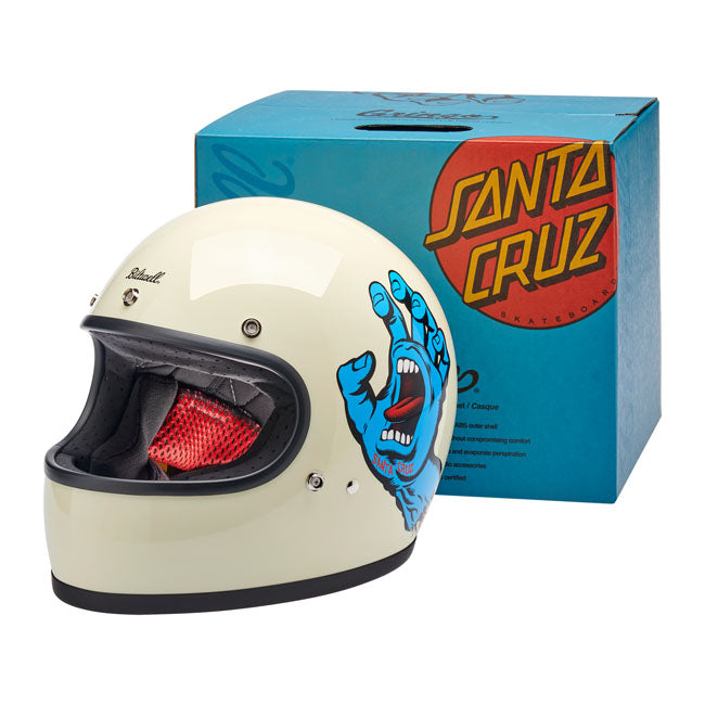 Biltwell Gringo Santa Cruz handmade helmet vintage white HELMETS Biltwell