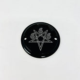Pentagram 2 Holes Ignition Cover, Black - Shovel & Evo & 04+ Sportster Death Metal Racing