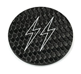 DMR Gas Cap Gas Cap Death Metal Racing Raw Machine Finish Double Lightning Bolts