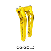 12" DMR Pullback Destroyer Risers, OG Gold Risers Death Metal Racing