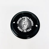 Snake/Dagger 2 Holes Ignition Cover, Black - Shovel & Evo & 04+ Sportster Death Metal Racing