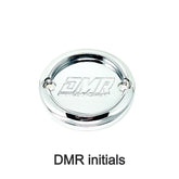 2 Holes Ignition Cover DMR Words, Chrome - Milwaukee 8 Timing Cover Death Metal Racing