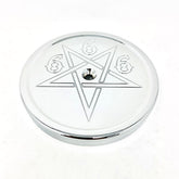 666 Pentagram Air Cleaner Cover, Chrome Air Cleaner Cover Death Metal Racing